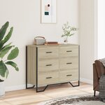 vidaXL Commode chêne sonoma 91x35 5x74 5 cm bois d'ingénierie