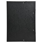 Chemise À Élastique 3 Rabats Carte Lustrée 600gm2 - A3 - Noir - X 5 - Exacompta