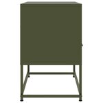 vidaXL Meuble TV vert olive 68x39x60 5 cm acier