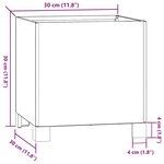 vidaXL Jardinière avec pieds Rouillé 30x30x30 cm Acier corten