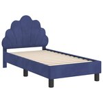 vidaXL Cadre de lit pour tout-petit avec tête de lit Bleu police