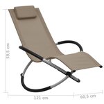 vidaXL Chaise longue pour enfants Acier Taupe