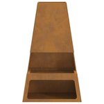 vidaXL Braise Marron 60 x 35 x 100 cm Acier résistant aux intempéries
