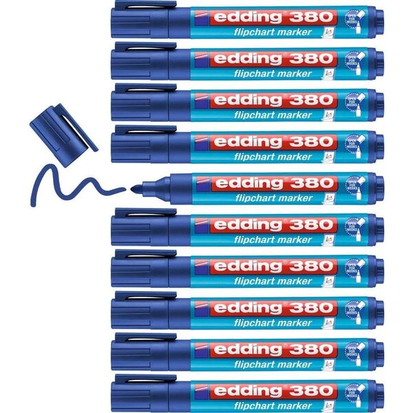 Marqueur pour chevalets 380 bleu 1 5-3 mm x 10 EDDING