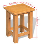 vidaXL Table d'appoint 27 x 24 x 37 cm Bois de chêne massif
