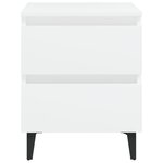 vidaXL Table de chevet blanc 40x35x50 cm bois d’ingénierie