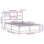 vidaXL Cadre de lit sans matelas cire marron 120x200cm bois pin massif