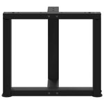 vidaXL Pieds de table basse en T  2 pièces  noir  50 x 25 x (42-43) cm  acier