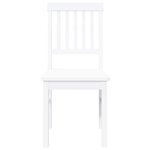 vidaXL Chaises à manger 2 Pièces blanc bois massif caoutchouc