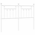 vidaXL Tête de lit métal blanc 135 cm