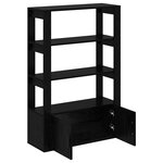 vidaXL Buffet Chêne noir 30 x 80 x 119.5 cm Bois d'ingénierie