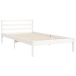 vidaXL Cadre de lit sans matelas blanc bois massif