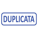 Tampon X-print 4912 Formule Commerciale Texte + Picto 'DUPLICATA' Bleu TRODAT