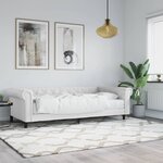 vidaXL Lit de jour avec matelas blanc 90x200 cm similicuir