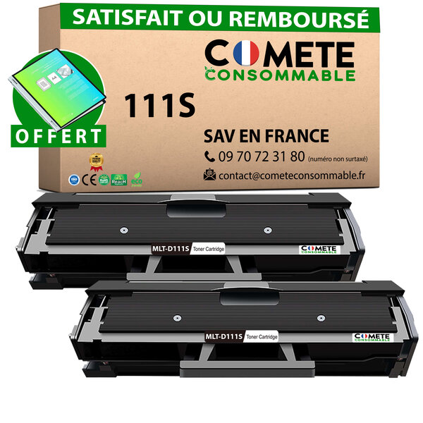 D111s - 2 toners compatibles Samsung D111s MLT-D111s 111s Noir - Entreprise française - pour samsung xpress m2026 m2026w m2070 m2070w m2020w m2022w m2022 m2020 m2070fw…