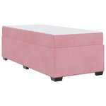 vidaXL Cadre de lit avec matelas avec matelas Rose 80 x 200 cm Velours