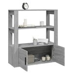 vidaXL Buffet Sonoma gris 80x30x90 cm Bois d'ingénierie