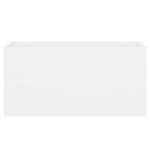 vidaXL Armoire d'évier avec lavabo intégré Blanc Bois d'ingénierie