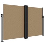 vidaXL Auvent latéral rétractable taupe 160x1000 cm
