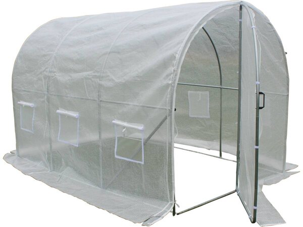 Serre tunnel de jardin avec porte "mimosa" - 180 g/m² - 6 m² - 3 x 2 x 2 m