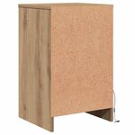 vidaXL Armoire de chevet LED chêne artisanal 38 x 34 x 61 cm