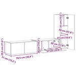 vidaXL Ensemble meuble TV 3 Pièces Bois ancien Bois d'ingénierie