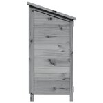 vidaXL Abri de jardin Gris 59 5 x 56 x 113 5 cm Bois de Sapin Massif