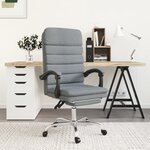 vidaXL Fauteuil de massage inclinable de bureau Gris clair Tissu