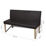 vidaXL Banc 139 5 cm Marron foncé Similicuir