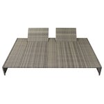 vidaXL Salon de jardin 5 Pièces avec coussins Résine tressée Gris