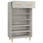vidaXL Armoire à chaussures Gris béton 60x35x105 cm Bois d'ingénierie