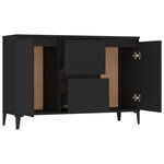 vidaXL Buffet noir 104x35x70 cm bois d’ingénierie