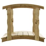 vidaXL Pont de jardin avec balustrades Bois massif de pin imprégné