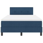 vidaXL Lit à ressorts avec matelas bleu 120x200 cm en tissu