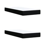 vidaXL Sommier à lattes de lit avec matelas Noir 200x200 cm Tissu