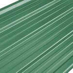 Panneau de toiture en métal vert 12 pcs 129 x 45 cm