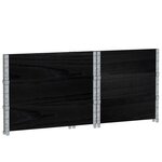 vidaXL Jardinière noir 80x60 cm bois massif de pin