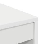 vidaXL Bureau d'écriture minimaliste Blanc Panneau de particules