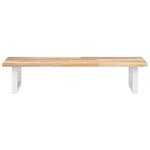 vidaXL Étagère de vasque murale acier et bois massif d'acacia