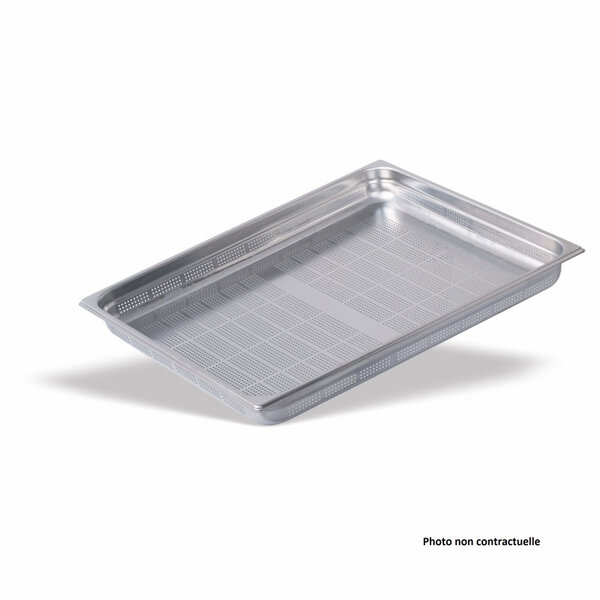 Bac gastro inox gn 2/1 perforé - h 65 mm - pujadas -  - inox