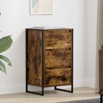 vidaXL Buffet Chêne Fumé 42 x 36 x 75.5 cm Bois d'ingénierie