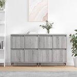 vidaXL Buffets 2 Pièces sonoma gris bois d'ingénierie
