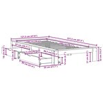 vidaXL Cadre de lit sans matelas cire marron 100x200cm bois pin massif