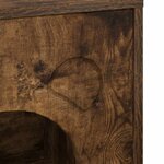 vidaXL Maison pour chat Chêne fumé 42 5 x 40 x 53 cm Bois d'ingénierie