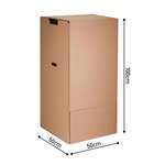 Lot de 3 Cartons Penderie 50x50x100 cm avec Tringles+ 1 Rouleau Adhésif & 10 Cintres Offerts
