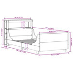 vidaXL Cadre de lit sans matelas blanc 90x190 cm bois de pin massif