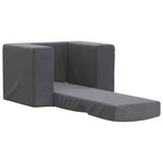 vidaXL Canapé-lit pour enfants Anthracite Peluche douce