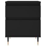 vidaXL Tables de chevet 2 Pièces noir 40x35x50 cm bois d’ingénierie