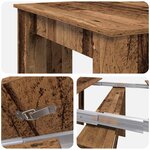 vidaXL Table à dîner 180 x 85 x 75 cm Bois d'ingénierie Bois ancien