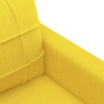 vidaXL Ensemble de canapés 3 Pièces avec coussins Jaune clair Tissu
